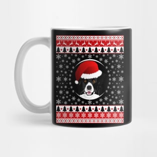 Cute Christmas Border Collie Mug